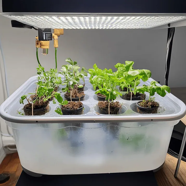Exempel på ett DWC (Deep Water Culture) system